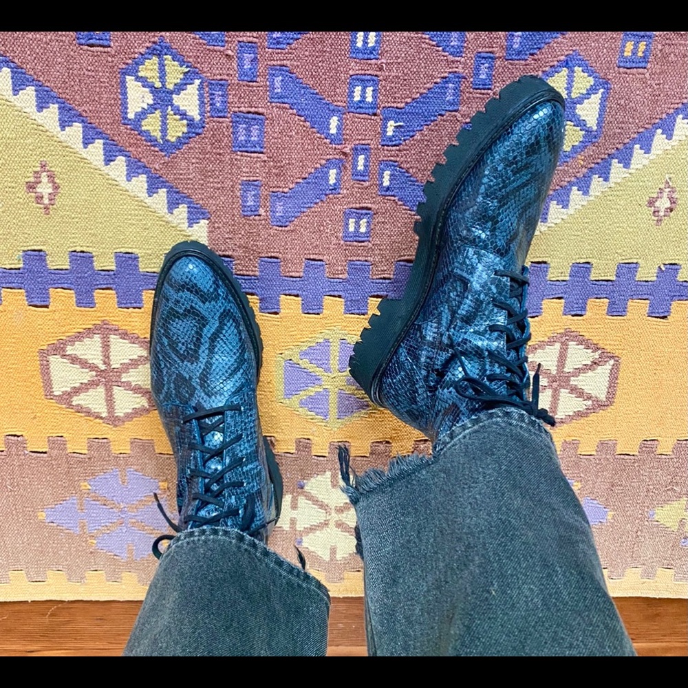 RARE color EMI lug sole combat boot by Freda Salvador